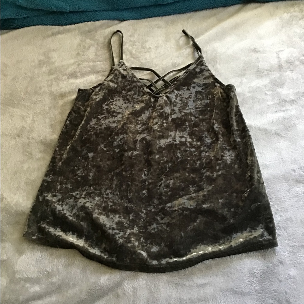 Green velvet top